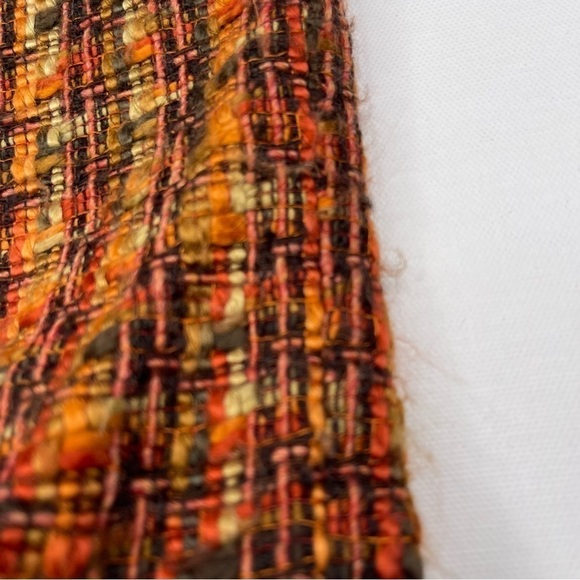 Outback Red Skirt Tweed Orange Plaid Schoolgirl Library Academia Fall Office - Picture 12 of 12